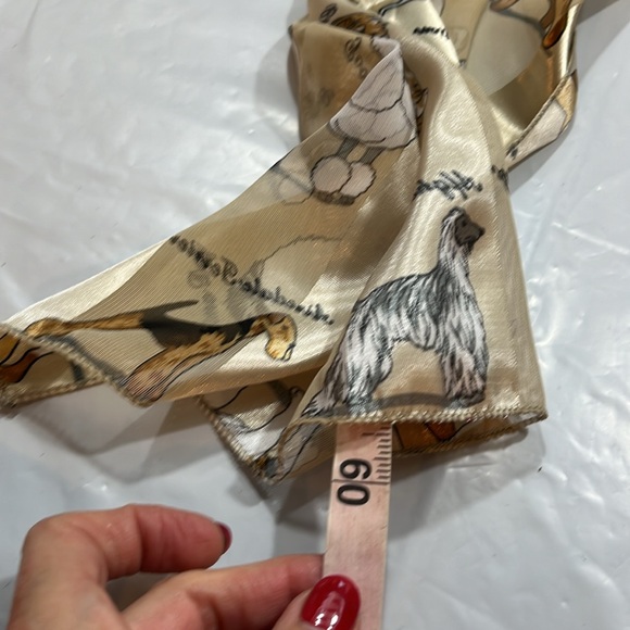 DOG silky LONG neck SCARF, lab retriever pug poodle CHOW hound terrier 13”x60” - Picture 7 of 9